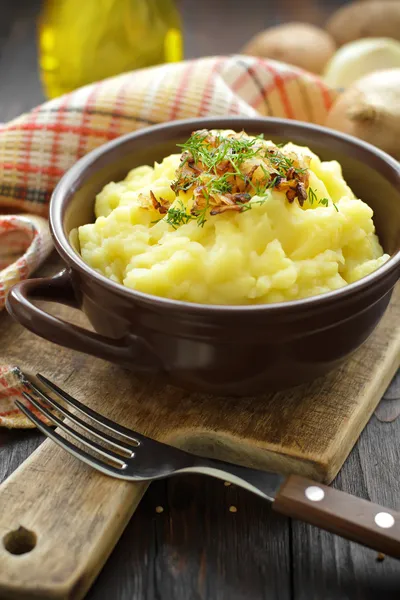 Purè di patate con cipolla — Foto Stock