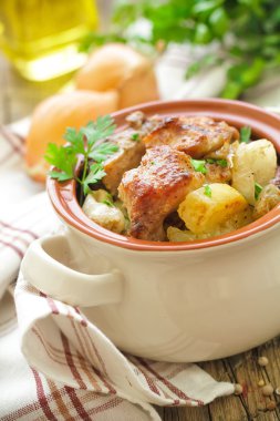 fırında etli sebze