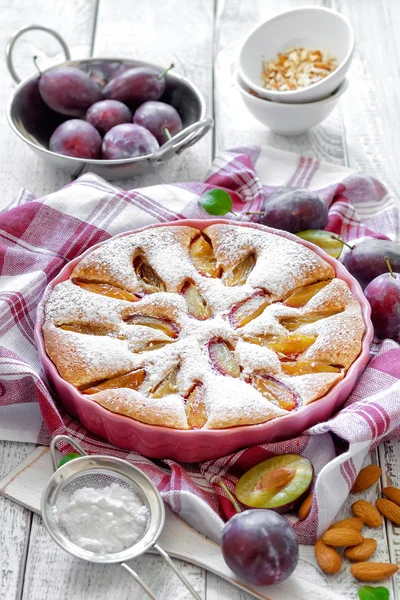 Pflaumenkuchen — Stockfoto