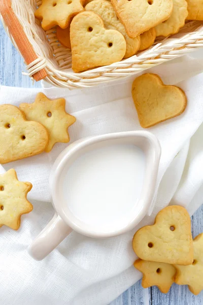 Milk and gingerbread — Stock Photo, Image