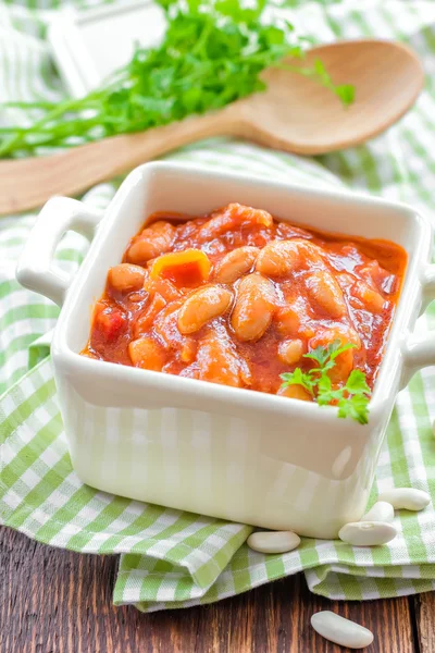 Beans with vegetables — Stock Photo, Image