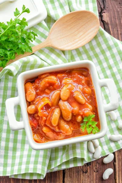 Beans with vegetables — Stock Photo, Image