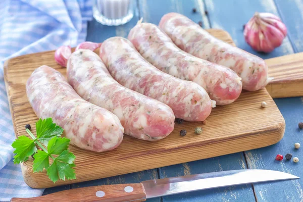 Rohe Wurst — Stockfoto