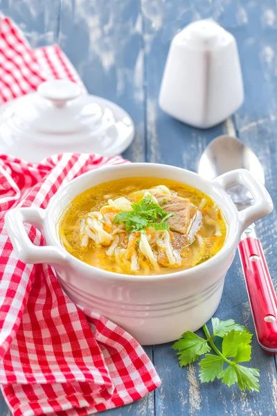 Soep met pasta — Stockfoto