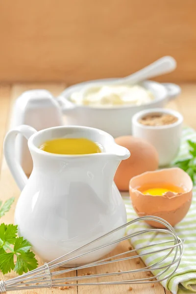 Ingredients for mayonnaise — Stock Photo, Image