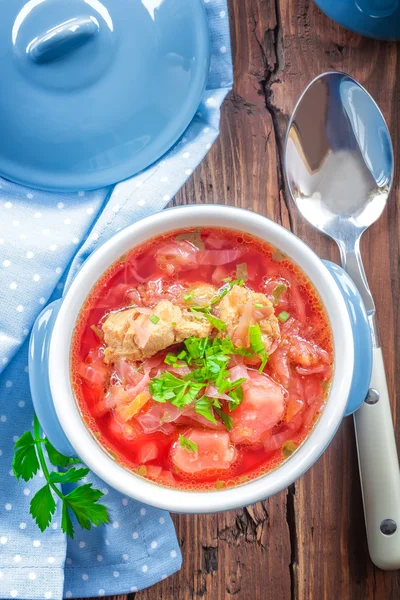 Rote-Bete-Suppe — Stockfoto