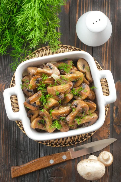 Gebratene Champignons — Stockfoto