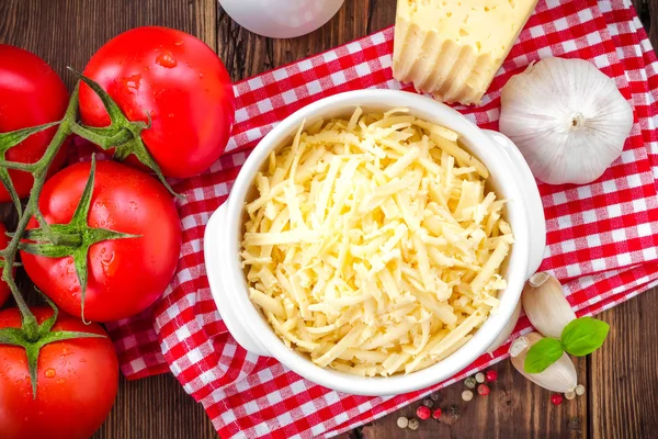 Grated Cheese In Takeaway Containers At Shop Stock Photo by ©SimpleFoto  106768028