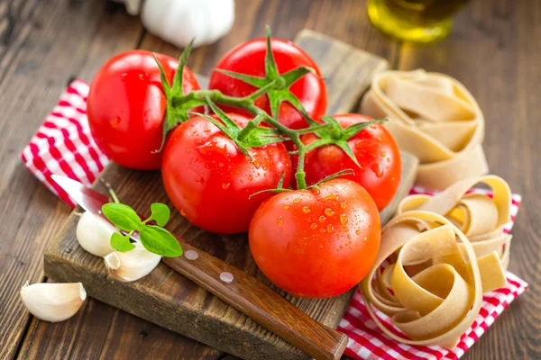 Tomaten en pasta — Stockfoto