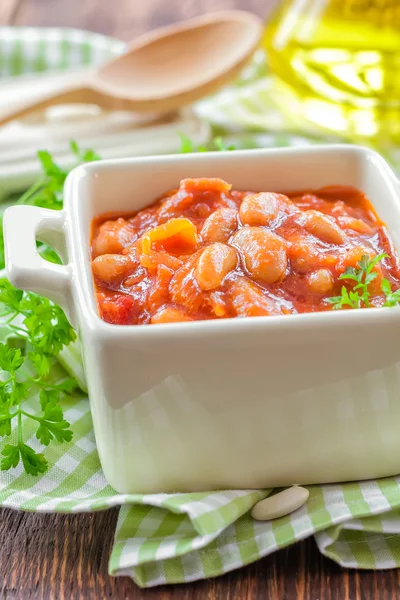 Beans in sauce — Stock Photo, Image