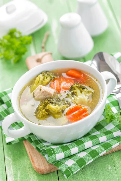 Brokkoli-Suppe — Stockfoto