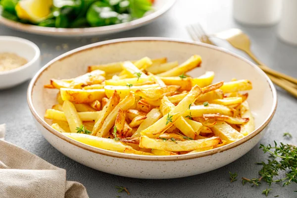 Pommes Frites Hemlagad Ugnsrostad Potatis — Stockfoto