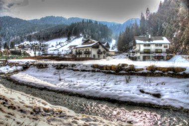 Kış Romanya'da Braşov