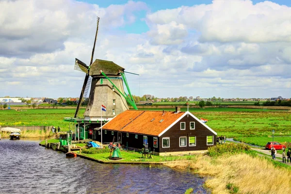 Zaanse Schans'a Hollanda'da Stok Fotoğraf