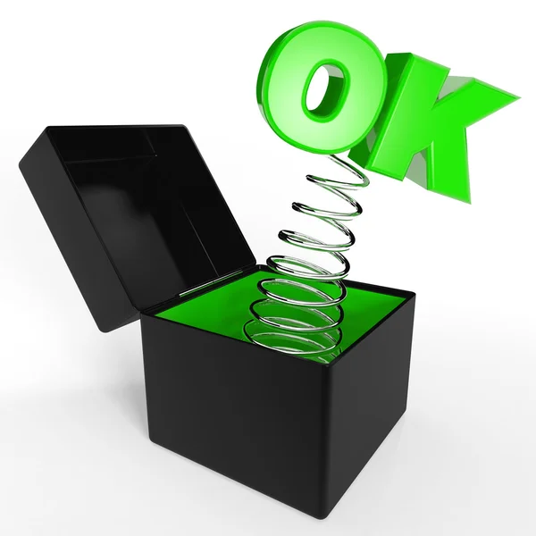 "OK" in box — Stock Photo, Image