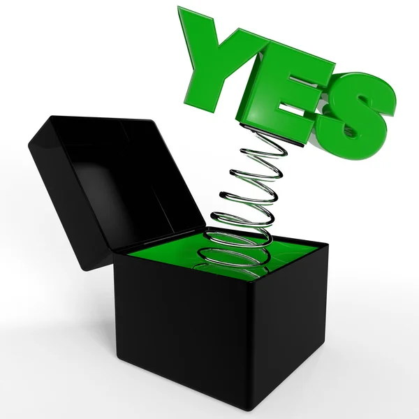 "YES" in box — Stock Photo, Image