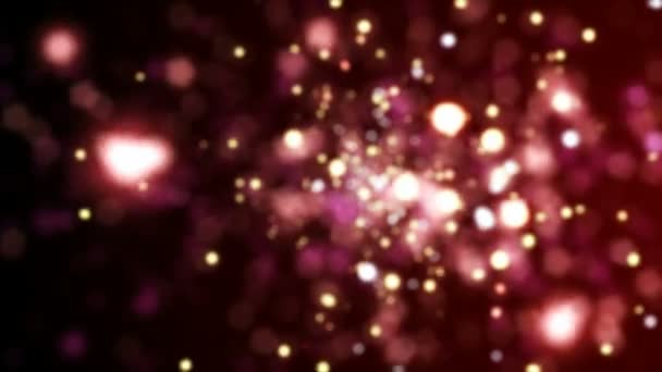 Pozadí pohyb částic vícebarevná — Stock video
