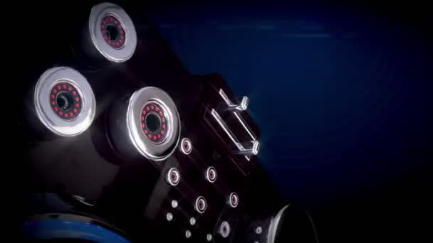 DJ konyhai robotgép. zene keverő pult tábla stúdióban — Stock videók