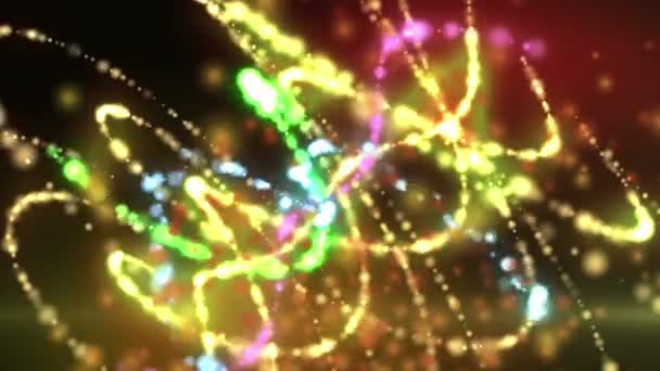 Onde d'or. Éclatement de lumière multicolore 