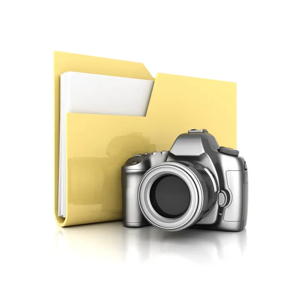 Yellow folder — Stock Photo, Image