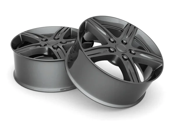 Black sport wheels — Stock Photo, Image