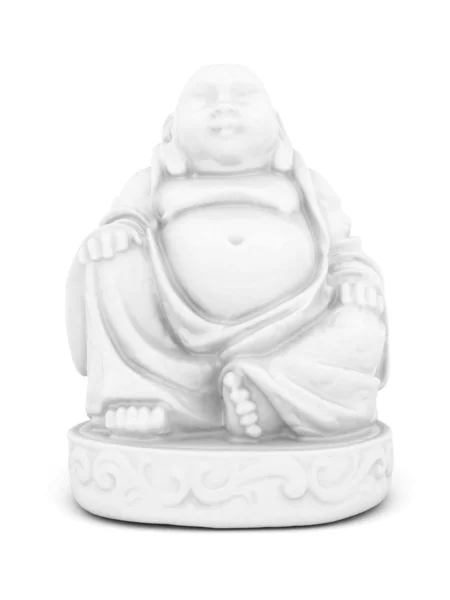 Statuia albă a lui Buddha — Fotografie, imagine de stoc
