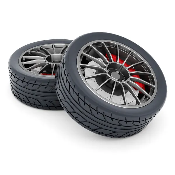 Black sport wheels — Stock Photo, Image