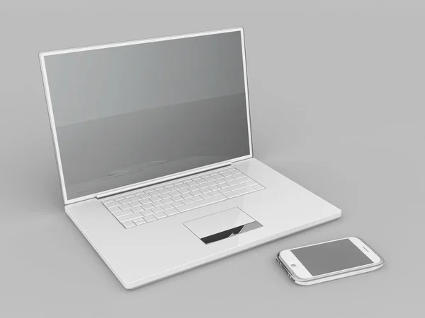 Laptop, tablet and smartphone — Stock Photo, Image