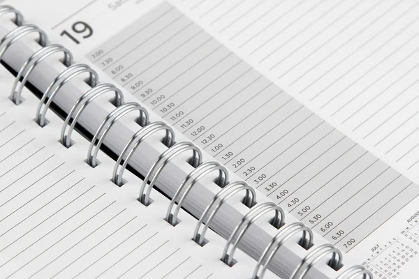 Closeup of lined diary page — Stock Photo, Image