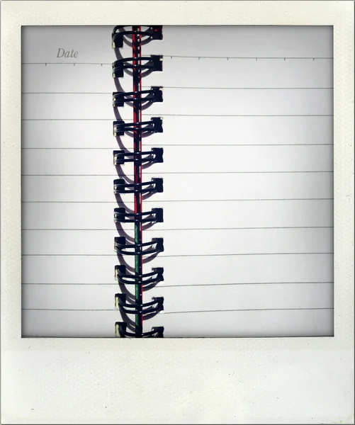 Close-up van open dagboek — Stockfoto
