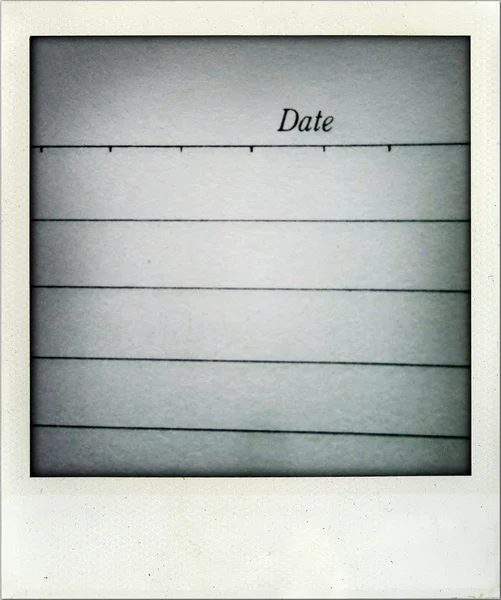 Date on page — Stock Photo, Image