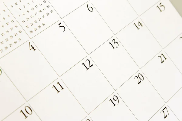 Kalender-sida — Stockfoto