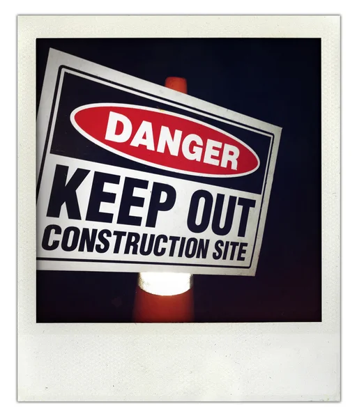 Construction sign — Stock Photo, Image