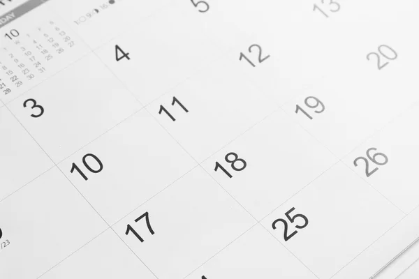 Pagina del calendario — Foto Stock