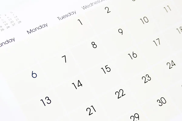 Página del calendario — Foto de Stock