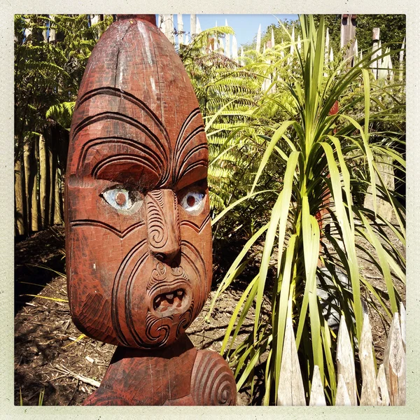 Maori Sculptură — Fotografie, imagine de stoc