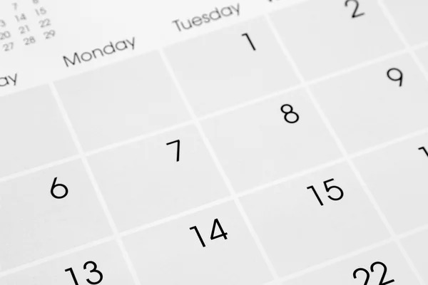 Stránka Kalendář — Stock fotografie