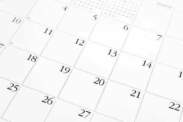 Pagina del calendario — Foto Stock