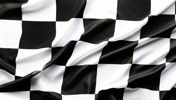 Kostkovaná Černobílá Závodní Vlajka — Stock fotografie