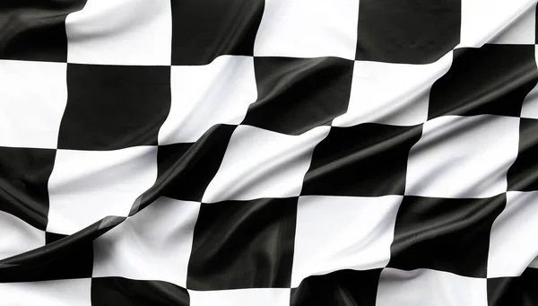 Checkered Black White Racing Flag — Stock Photo, Image