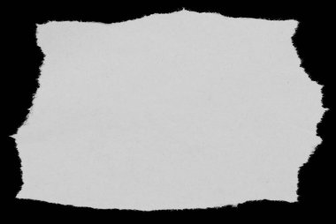 Siyah üzerine yırtık bir kağıt parçası