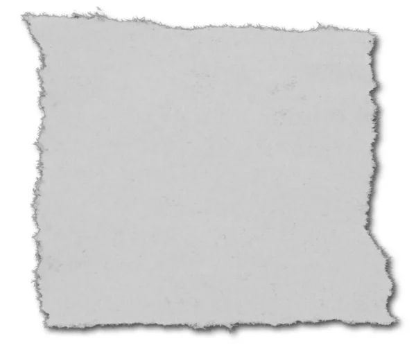 Один Кусок Рваной Бумаги Белом — стоковое фото