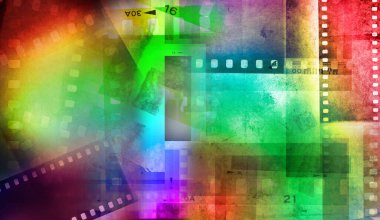 Renkli film negatif çerçeve arka planı
