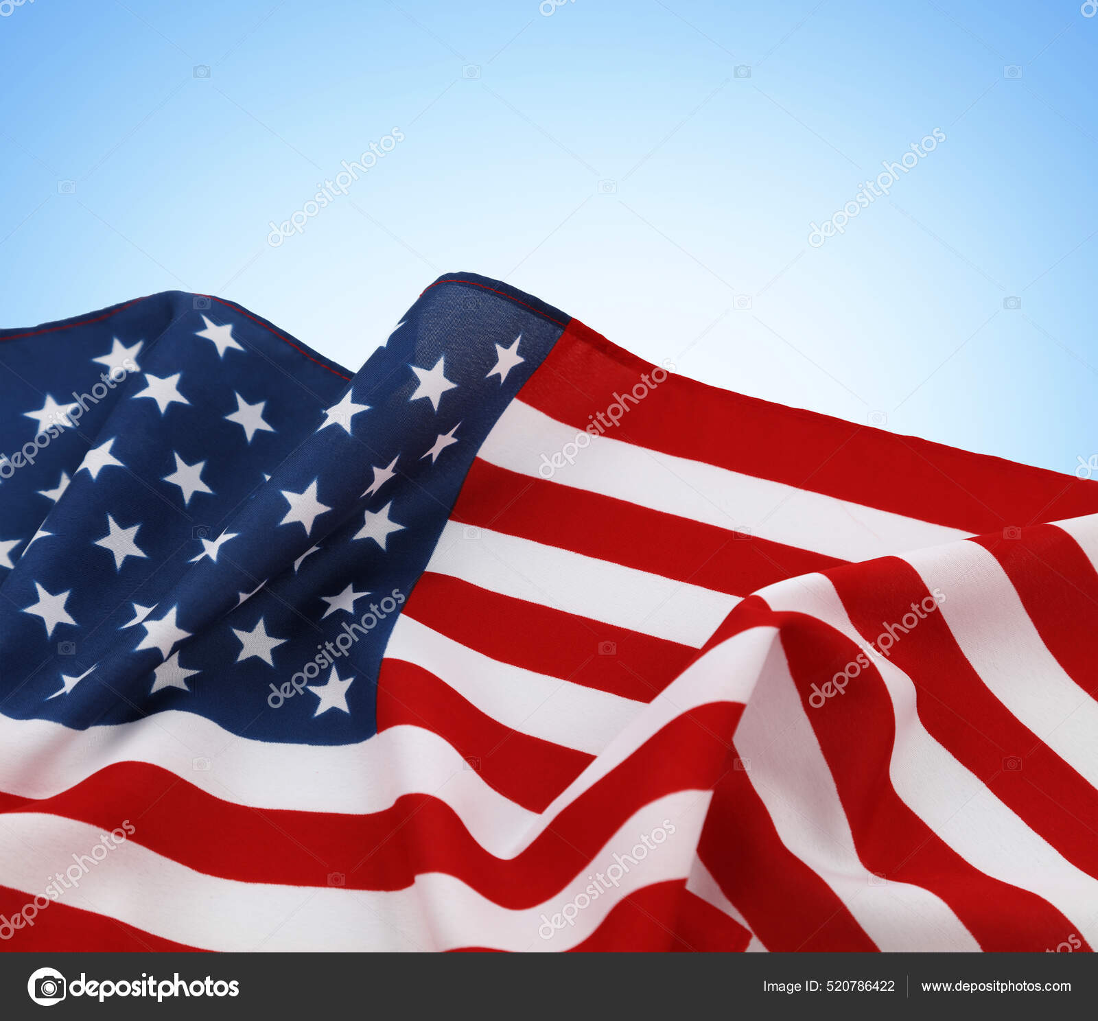 American Flag Blue Background Stock Photo by ©stillfx 520786422