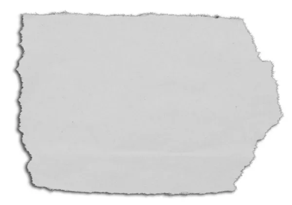 Pedaço Papel Rasgado Branco — Fotografia de Stock