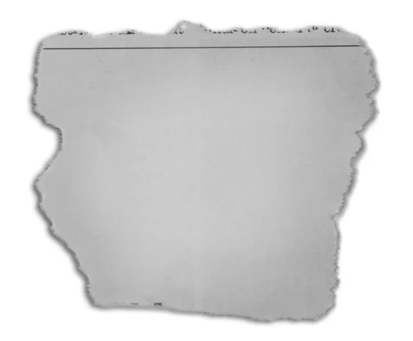 Jeden Kawałek Podartego Papieru Białym — Zdjęcie stockowe