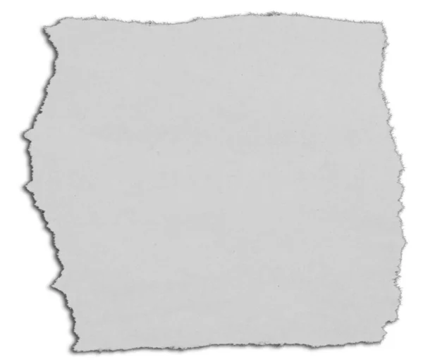 Pedaço Papel Rasgado Branco — Fotografia de Stock