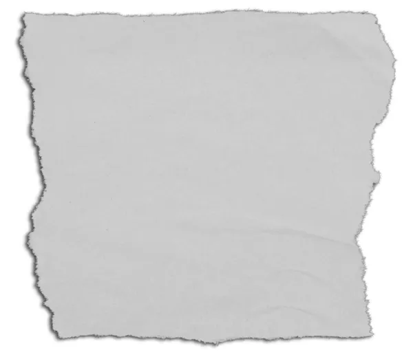 Pedaço Papel Rasgado Branco — Fotografia de Stock