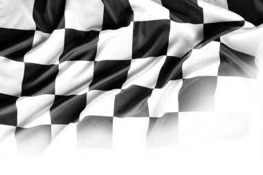 Damalı siyah beyaz yarış bayrağı