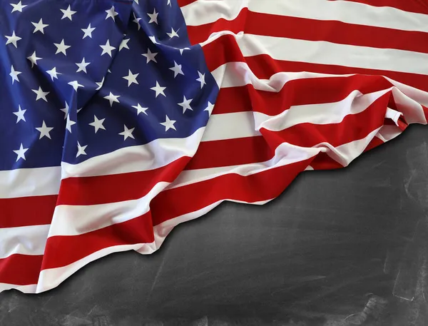 American Flag Blackboard Background — Stock Photo, Image